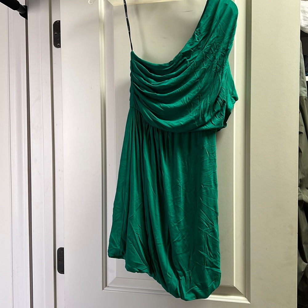 Green dress forever 21 small one shoulder